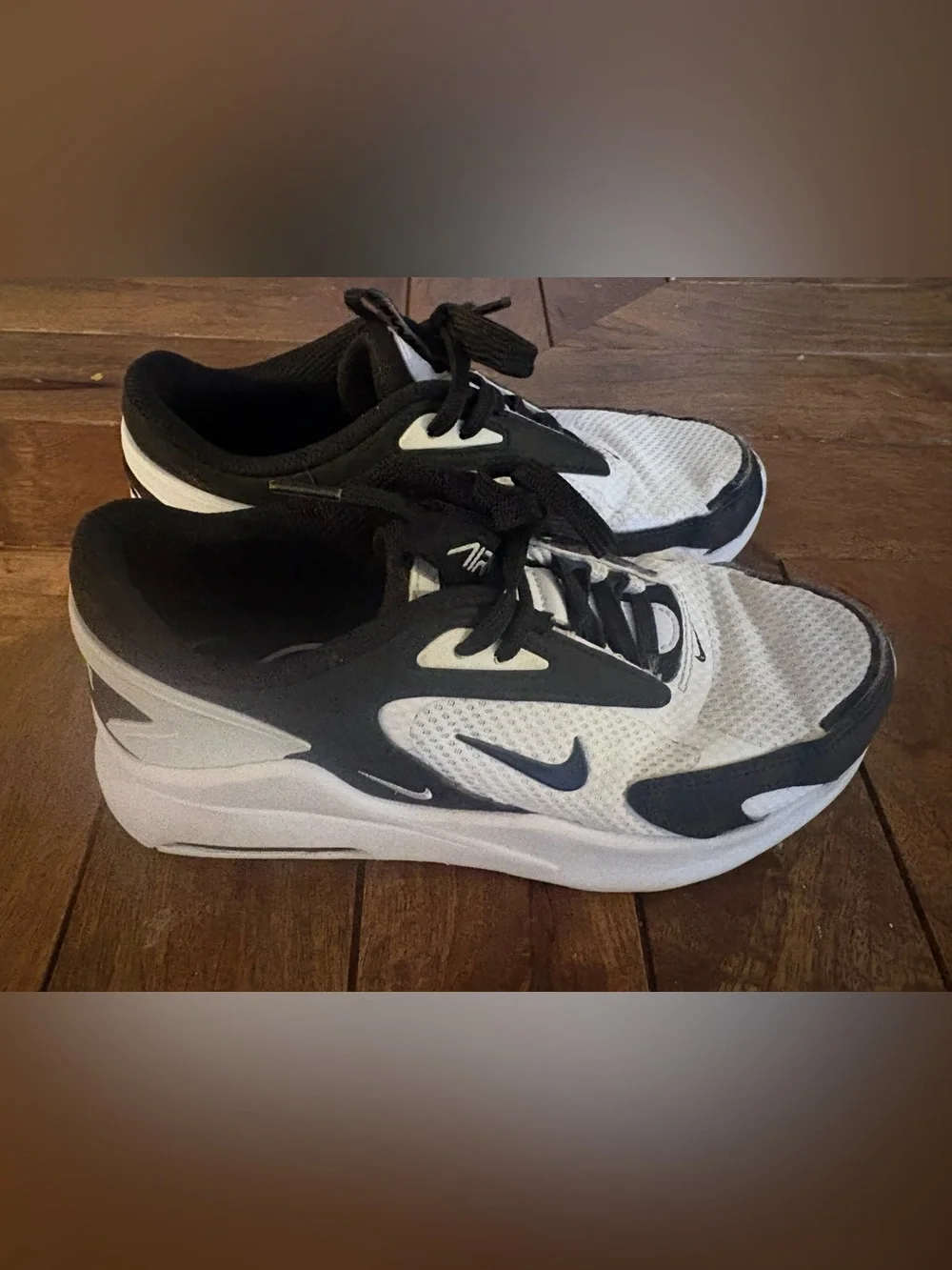 Nike Kids Black and White Air Max Style Sneakers